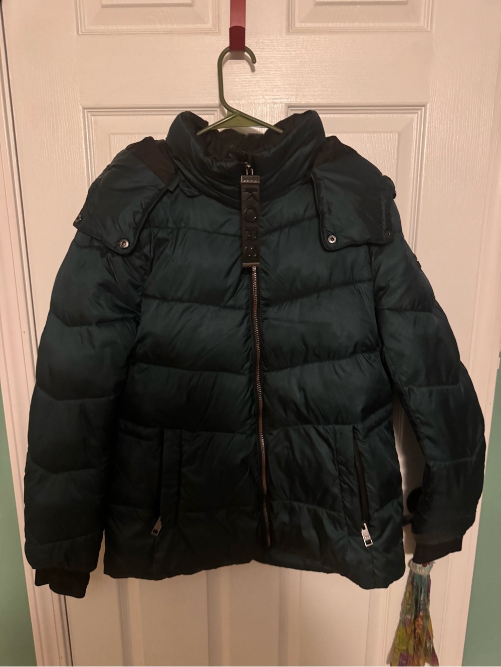Michael Kors Deep Green Quilted Puffer Jacket